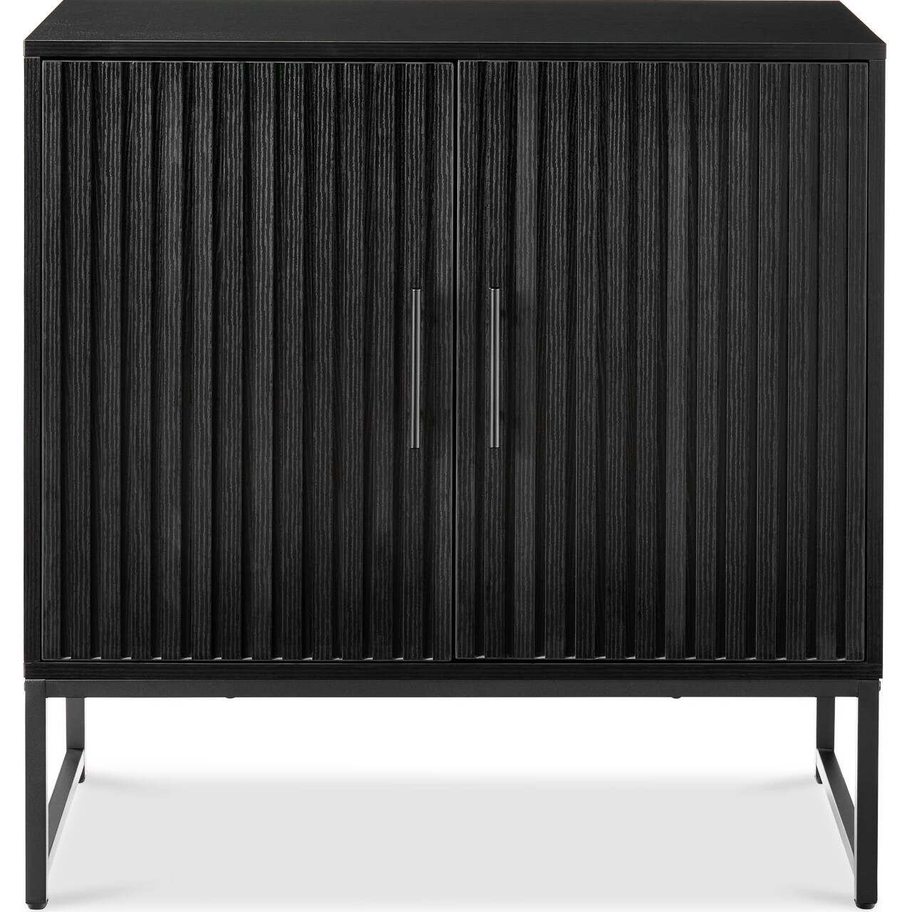 Best Choice Products 2-Door Slatted Storage Cabinet, Accent Furniture w/ Non-Scratch Foot Pads